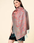 Pure Silk Jamawar Wrap - Giwwra