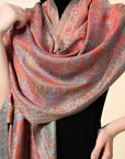 Pure Silk Jamawar Wrap - Giwwra