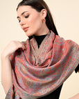 Pure Silk Jamawar Wrap - Giwwra