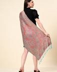 Pure Silk Jamawar Wrap - Giwwra