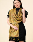 Pure Silk Jamawar Wrap - Giwwra