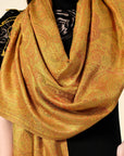 Pure Silk Jamawar Wrap - Giwwra