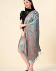 Pure Silk Jamawar Wrap - Giwwra