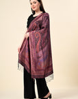 Pure Silk Jamawar Wrap - Giwwra