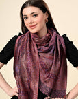 Pure Silk Jamawar Wrap - Giwwra