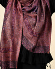 Pure Silk Jamawar Wrap - Giwwra