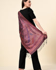 Pure Silk Jamawar Wrap - Giwwra