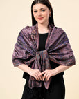 Pure Silk Jamawar Wrap - Giwwra