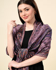 Pure Silk Jamawar Wrap - Giwwra