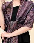 Pure Silk Jamawar Wrap - Giwwra