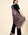 Pure Silk Jamawar Wrap - Giwwra