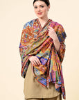 Kalamkari Premium Cashmere Stole - Giwwra